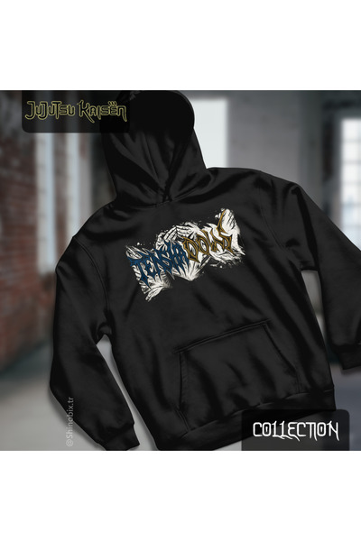 SHINOBIX Jujutsu Kaisen Anime Megumi Ten Shadows Chimera Shadow Garden Printed Oversize Hooded Hoodie