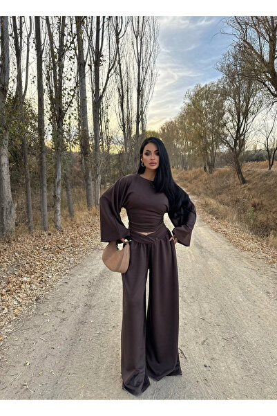 kırmızı butiks Καφέ Σετ Ζώνης Modal