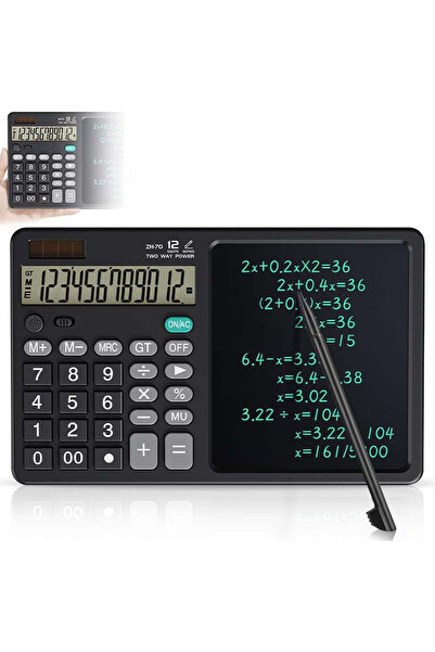 Tenzo Calculator științific multifuncțional cu ecran LCD de 7" pentru notițe ...