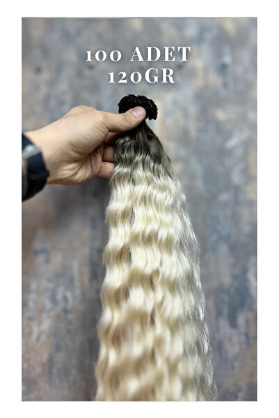 HalitCan HairKing شعر أوزبكي مموج كثيف بطول 70 سم - لون بني داكن / بلاتيني (2...