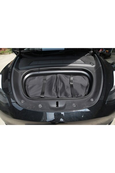 TESLA Model Y Ön Bagaj Çantası - Kapaklı - Su Geçirmez İzolasyonlu - Siyah - ...