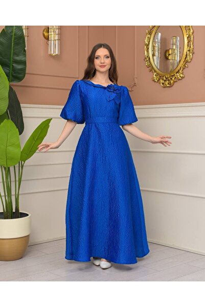 Diazz Fashion Jakarlı Maxi Elbise