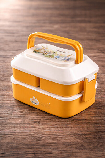 YzHome Luxury Acrylic Plastic Double Handle Lunch Box Lunch Box Plastic Stora...