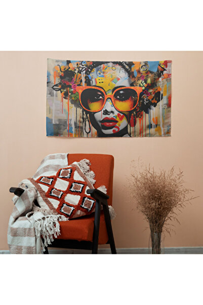 PaintedAnarchy Mixed Media Graffiti Wall Covering - Ranforce Fabric, Vibrant Colors