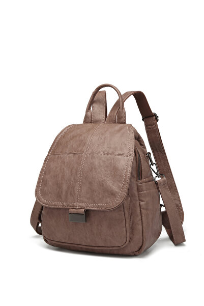 Solo Bag Washable Leather Cover Detailed Multi-Compartment Stylish Backpack S...