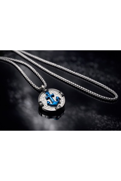 voyageaccessory Sailor Design Titanium Steel Minimal Sailor Anchor Necklace