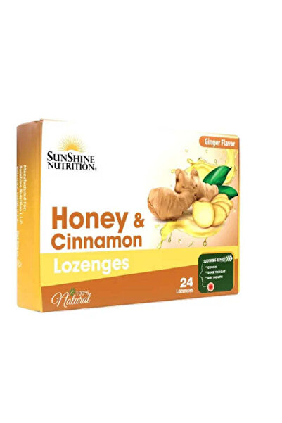 Sunshine Nutrition SUNSHINE HONEY&CINNAMON GINGER LOZENGES 24S