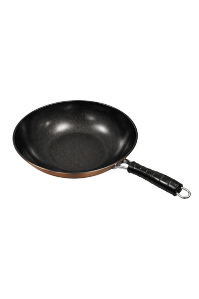 OferteTop Deep Wok Pan with Non-Stick Coating, Made of Carbon Steel and Coppe...