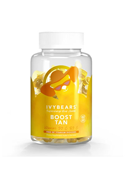 IvyBears مكملات بوست تان الغذائية على شكل حلوى مع فيتامينات أ، ج، د2 - نباتية...