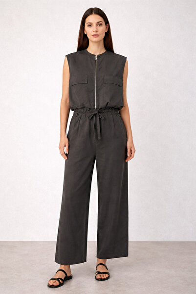 AYHAN Vest with External Pocket and Lace-Up Pocket, Double Set