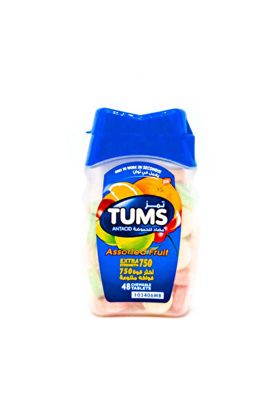 Tums EXTRA STRENGTH 750 ASSTD FRUIT CHEW TAB 48S