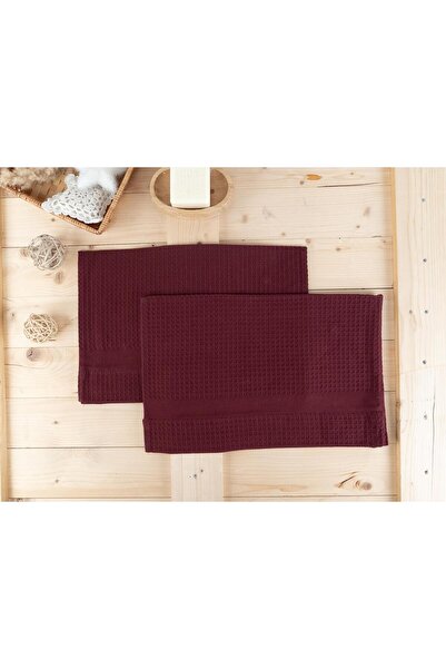 Baveno Cotton 2-Piece 40X60 cm Waffle Textured Modern Hand & Kitchen Towel Set