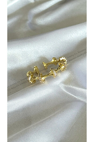 Bessence Jewelry Co 14K Gold VIP Bambu Kemik Model Zirkon Taşlı Ayarlanabilir...