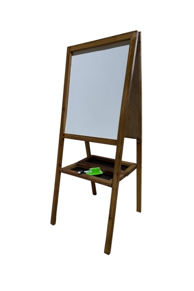 AHŞAP CRAFT Çocuk Ahşap Yazı Tahtası - Kalem, Silgi ve Tebeşir Hediyeli