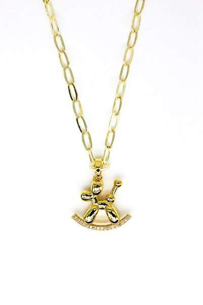 Nearsis Stoned Dog Figured Necklace