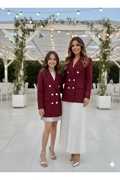 Hilal Akıncı Kids Women's blazer jacket with stone detail