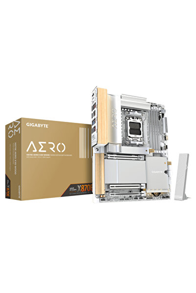 Gigabyte X870E AERO X3D WOOD AM5 DDR5 9000MHz (O C) ATX Gaming (Oyuncu) Anakart