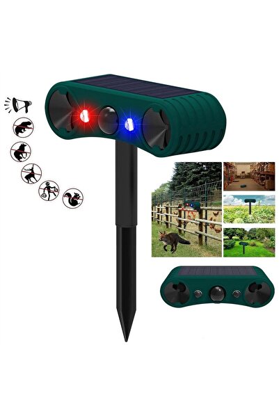 Powermaster Pm-26951 Ultrasonic Sound Animal Repellent Alarm Device with Sola...