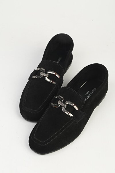 Pierre Cardin Дамски черни суедни мокасини PC-55701