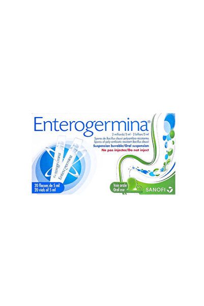 Enterogermina 2 مليار/5 مل من معلق بكتيريا باسيلوس كلاوزي الفموي