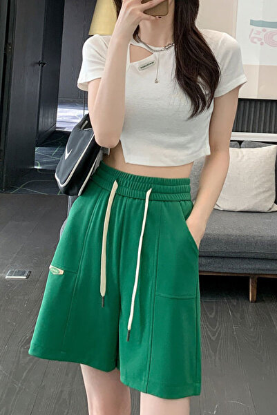 dorbe casual women's summer wear short-length drawstring breathable shorts