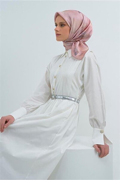 Armine İpek Eşarp 2026 Yaz - 9505-01 Pudra Twill