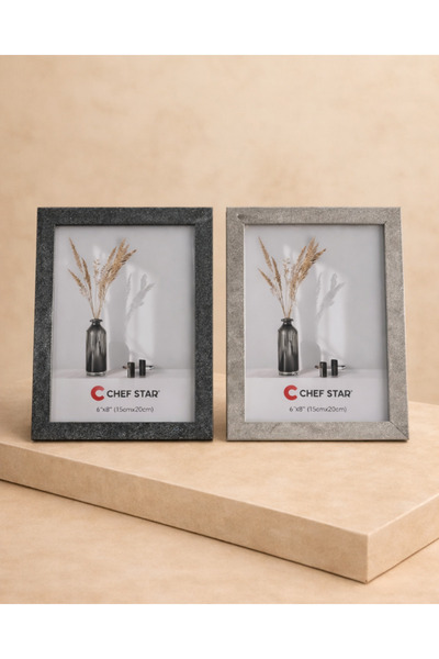 Chefstar DOKULU ÇERÇEVE FORMUNA SAHİP CAMLI DEKORATİF FOTOĞRAF ÇERÇEVESİ