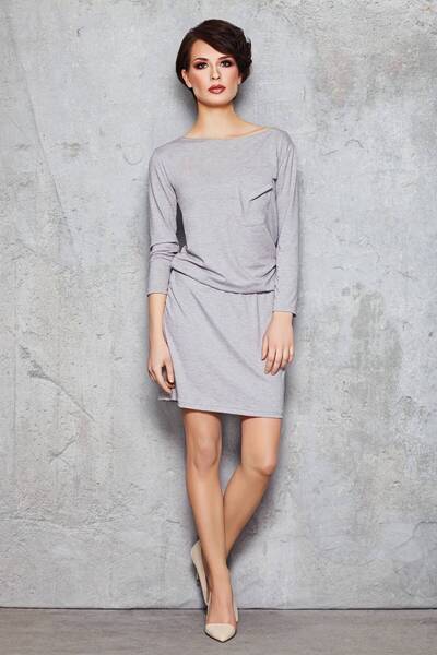 Awama Dress M041 - Gray - M