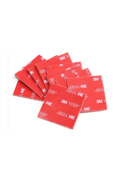 Powermaster PM-25701 شريط مزدوج الجوانب مربع 25 × 25 مم 3M (عبوة من 10 قطع)