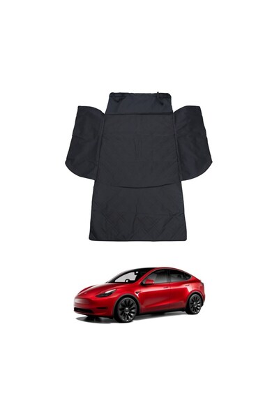 TESLA Model Y Evcil Hayvan Bagaj Yüzey Koruyucu - Oxford Kumaş - Siyah