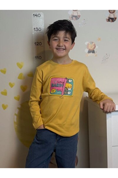 Mir KidsClup تي شيرت بأكمام طويلة من قماش الإنترلوك للجنسين