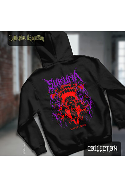 SHINOBIX هودي بقلنسوة من أنمي جوجوتسو كايسن سوكونا كينغ أوف كيرسز قصة فضفاضة