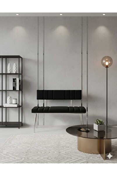 ÖZCAN METAL Metal Ayaklı Metal Kasalı Sırtlı Krom Mutfak Salon Antre Yatak Od...