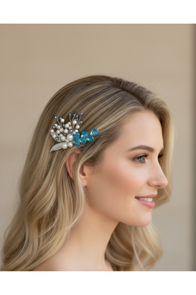 gelinmz Νυφική χτένα μαλλιών με πέτρες από μαργαριτάρια και κρύσταλλα – Χειρο...