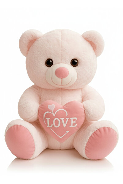 POLLYTOYS PELÜŞ OYUNCAKTA DÜNYA MARKASI Ayıcık Kalpli Peluş Oyuncak 55 cm - S...