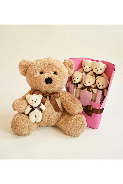 Pababo Sevgililer Günü’ne Özel Büyük Peluş Ayıcık & Mini Ayıcık Buketi – Roma...