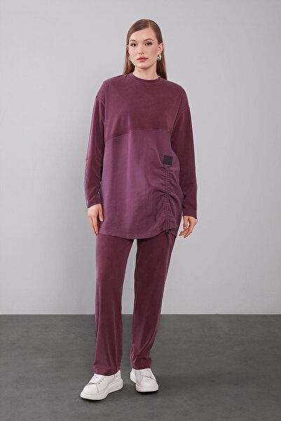 Levidor Burgundy Cuff Detail Double Suit