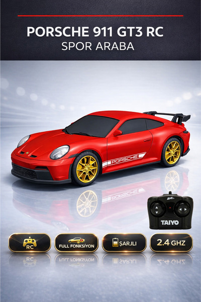 YILDIRIM OYUNCAK Uzaktan Kumandalı Full Fonksiyon Şarjlı Porsche 911 GT3 RC S...