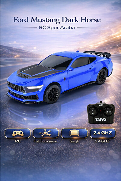 YILDIRIM OYUNCAK Uzaktan Kumandalı Full Fonksiyon Şarjlı Ford Mustang Dark Ho...