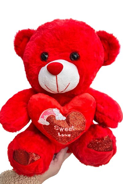 JPT Red Plush Teddy Bear 30 cm with Heart