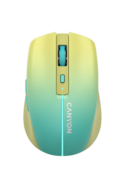 Other CANYON MW-44 Wireless Mouse USB-C Charging Yellow - Blue