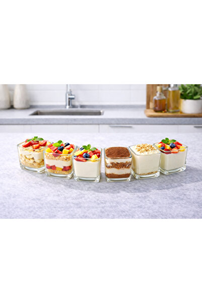 Paşabahçe Premium Magnolia Cup Kare kase 12'Lı