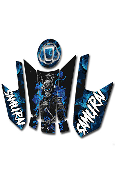 hades motosiklet aksesuarları Nk250 Tank Pad Seti Mavi Samurai