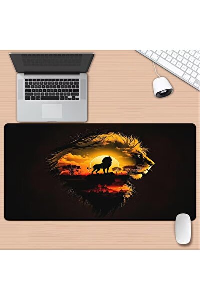 sgeteknoloji Sge Technology 70X30 cm Red Lion Design Non-Slip Base Speed Surf...