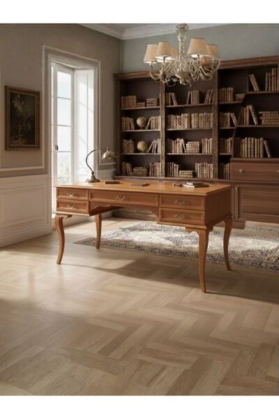 Gazzini Furniture Winchester Rustik Still Çekmeceli Ahşap Çalışma Masası 75x140