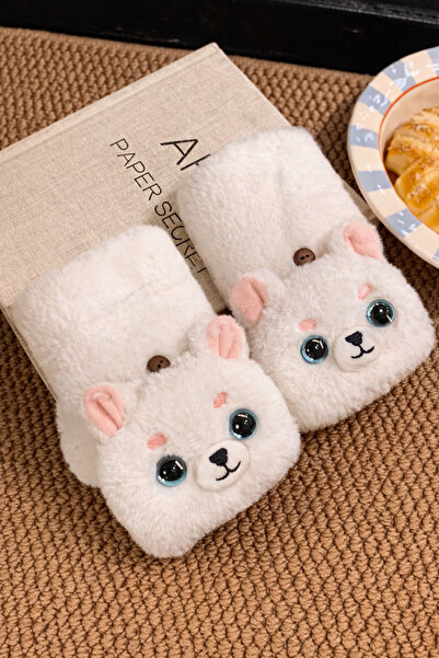 MD Moda Accessories Peluş Köpek Figürlü Eldiven