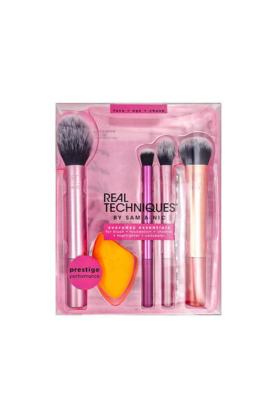 Real Techniques Everyday Essentials Makeup Brush Kit - vegan, cruelty free
