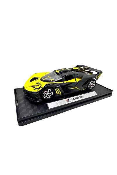 JPT Bugatti Bolide Model turnat sub presiune 1:32 Galben/Negru