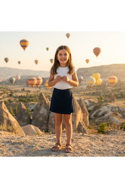 Montisu % 100 Pamuk Premium Kız Çocuk Şort Etek