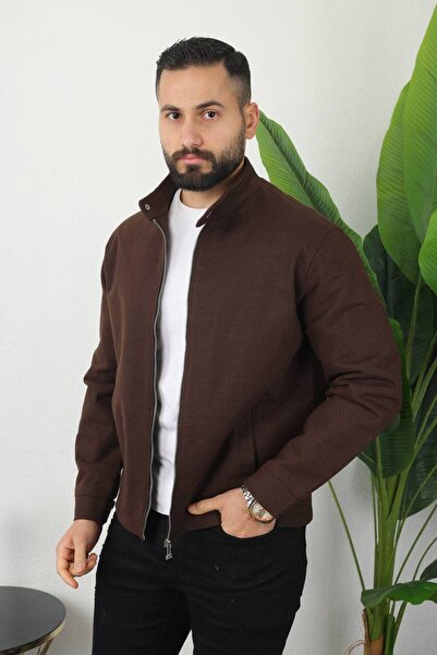 BASEL.CO Textured, Flexible, Comfortable Fabric Jacket with Snap Collar